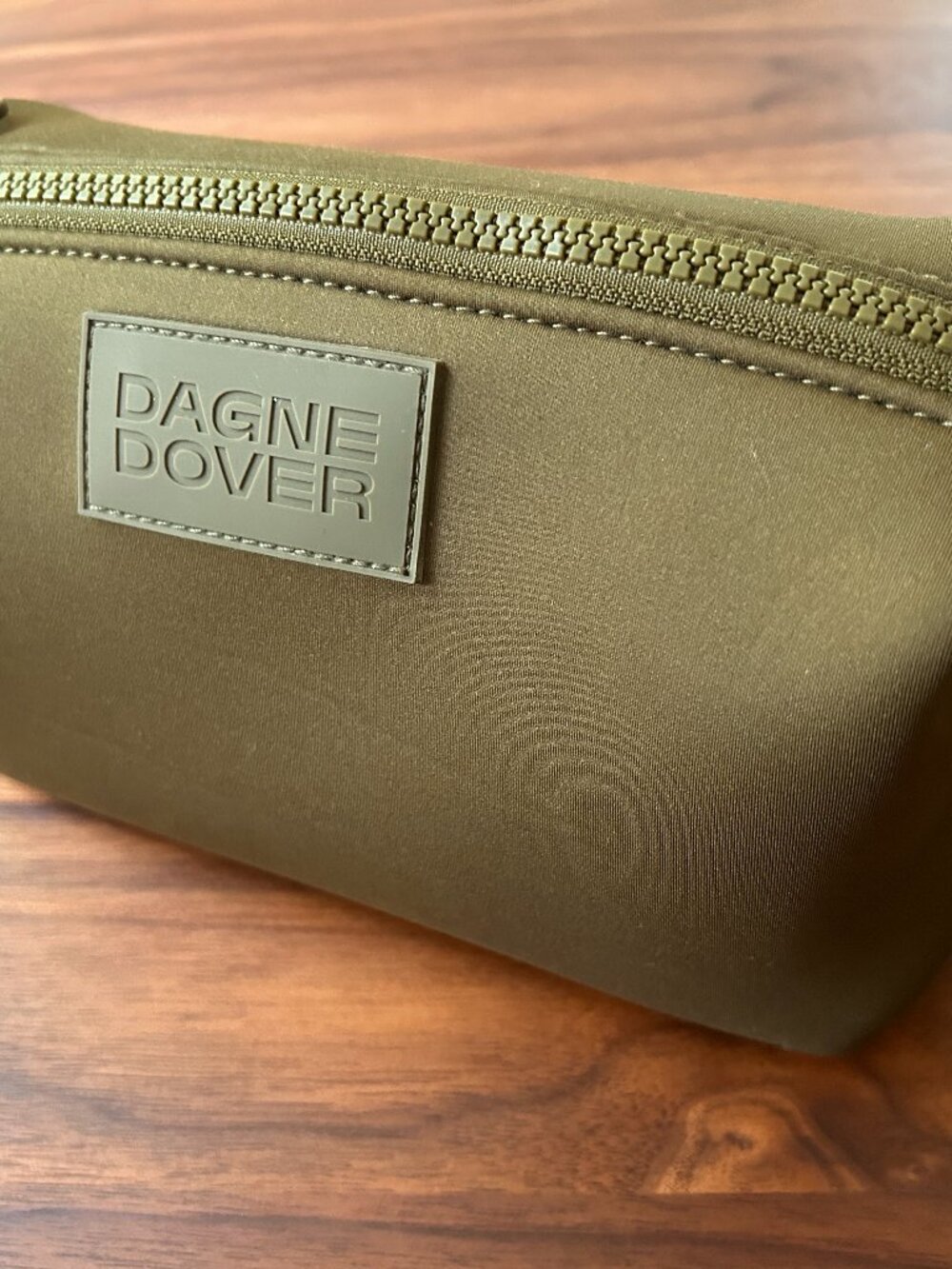 Dagne Dover Hunter Olive Neoprene Toiletry Bag